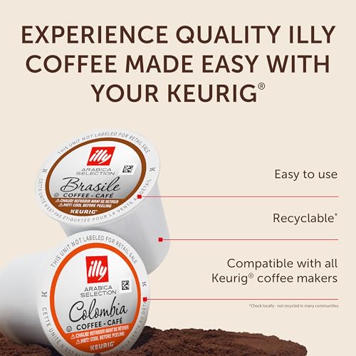 Image of illy Coffee K-Cup Pods Variety Pack, 10 Count, 6 Pack