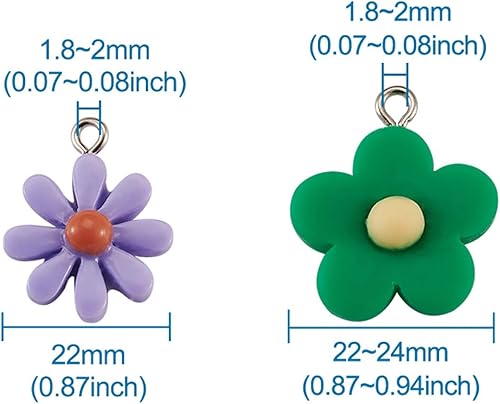 Miniatura 10 de Craftdady 45 cabujones de oso de resina con purpurina en polvo de 9 colores, cuentas de animales con parte trasera plana, dos tonos, sin agujero,