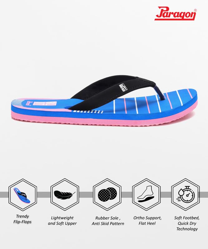 Image of Paragon K3308L Women's Slippers | Comfortable Lightweight Flip Flops with Cushioned Footbed Sturdy Straps and Stylish Design | Perfect for Everyday Use