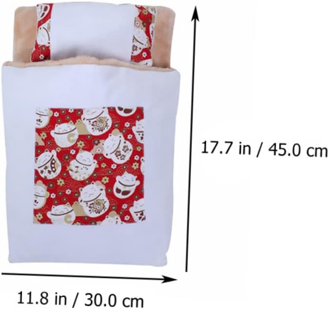 balacoo Cat Sleeping Bag Self-Warming Kitty Sack Plush Cat Cave Kitten Bed Cave Cozy Kitty Kennel for Puppy and Kitties
