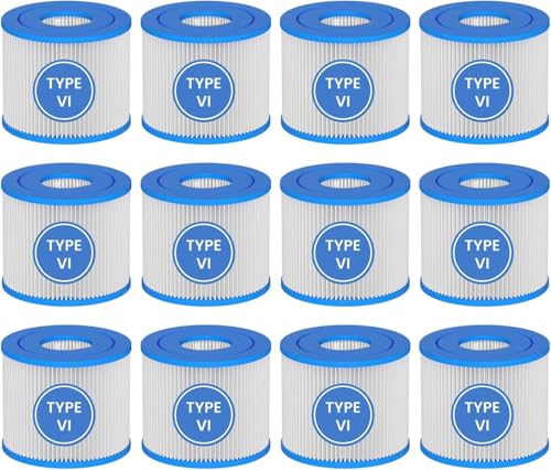 Image of Atopearl Type VI Hot Tub Filter Cartridge for Lay-Z-Spa Miami, Vegas, Palm Springs, Paris, Monaco, Coleman SaluSpa 90352E, Pack of 12