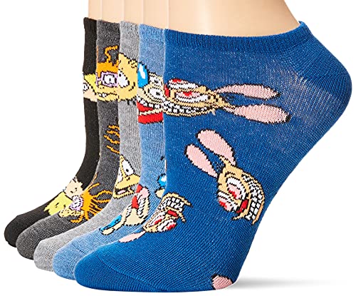 Nickelodeon womens Nickelodeon Classics 5 Pack No Show Casual Sock, Assorted Multi Character, 9 11 US Nickelodeon womens Nickelodeon Classics 5 Pack No Show Casual Sock, Assorted Multi Character, 9 11 US