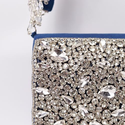 Image of THE TAN CLAN Kavya Beige Flap Over Bag Clutch Purses Luxury Evening Handbags with Handle