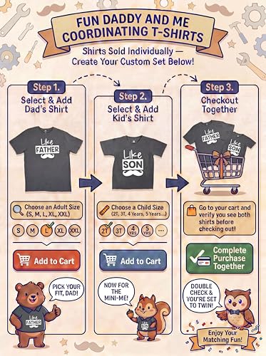 Image of Unique Baby Like Father Like Son Mustache Daddy and Me Matching Father's Day Shirts Set Navy