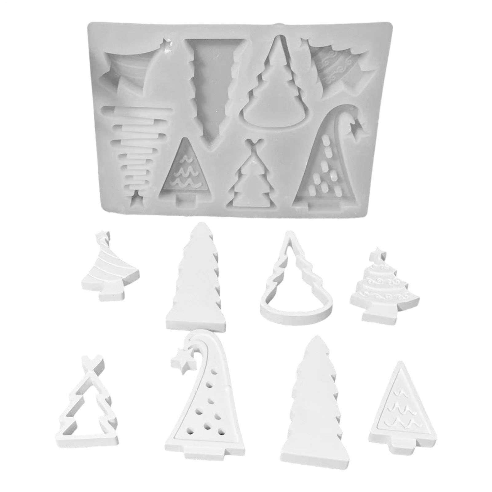 Weihnachtsbaum Gießform Silikon Antihaft 8-Fach Bastelform | Form Für Weihnachtsbaumkerzen Aus Und Gips Für Die Bei Party Hochzeit Seife Kuchen