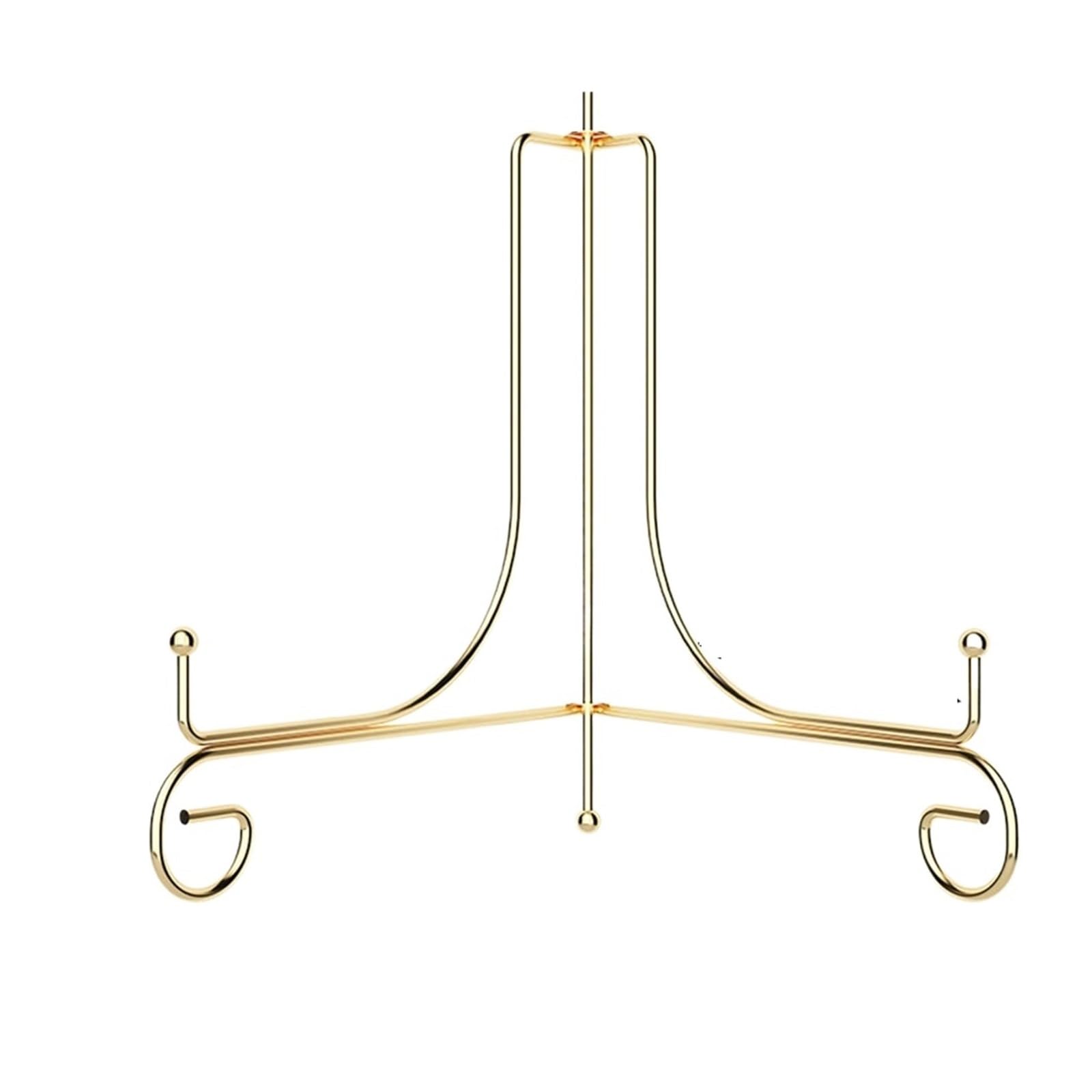 Luoaxinn Gold 10Inch Metal Display Stand Foldable Plate Stands Iron 4 6 8 10 12Inch Display Stand Solid Book Holder Bowl Picture Frame