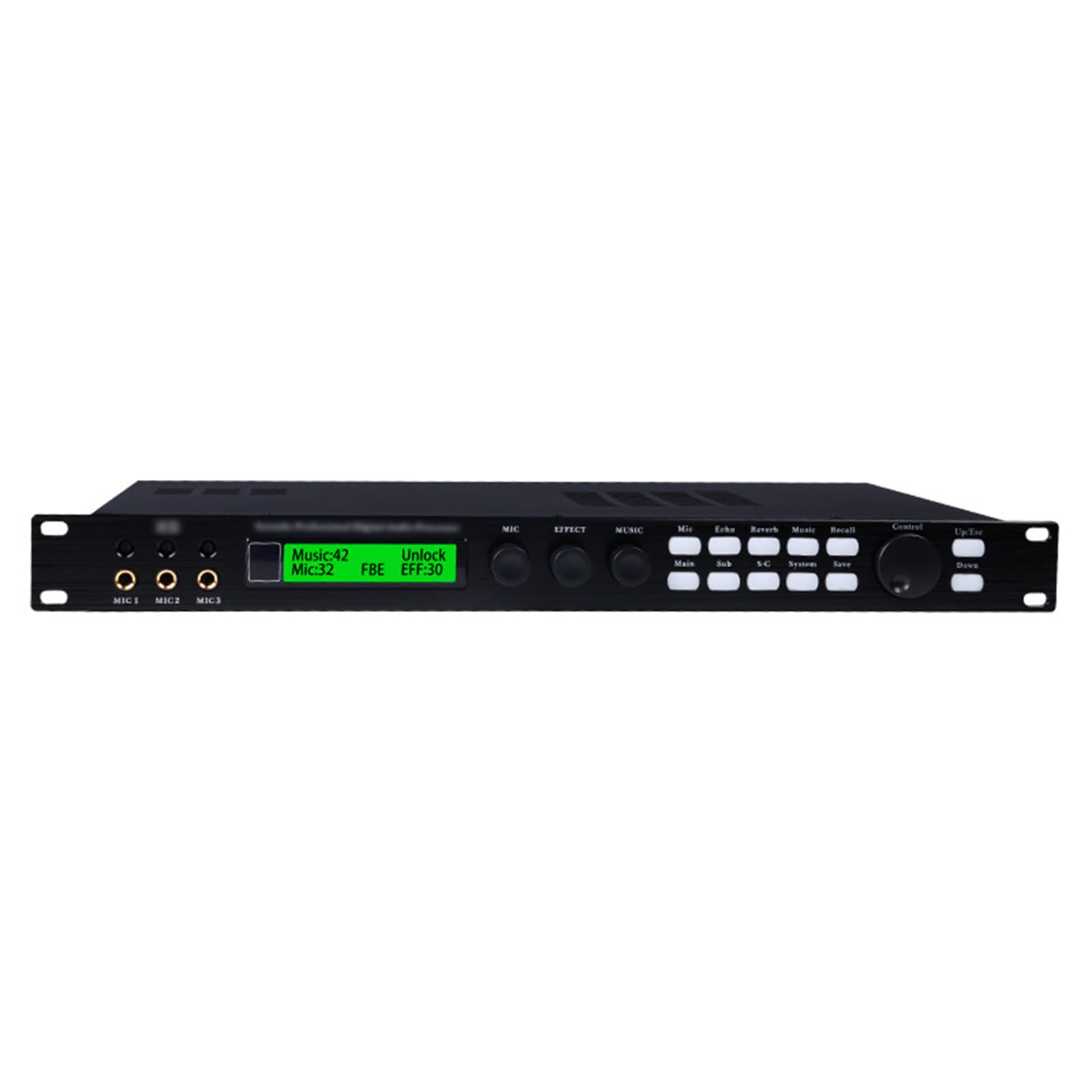 Thyxgs Heavenly X5 Karaoke Professional Digital Audio Processor, Dsp Digital Reverberation, Anti-Howling, Support 5.1 Channel Output, 3 Microphone Channel, For Speaker, Home Theater