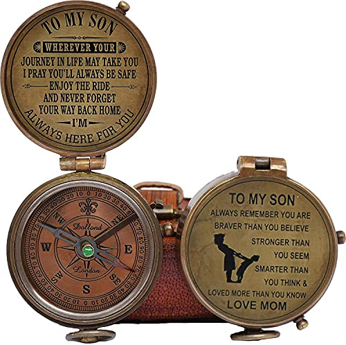 Personalized Compass with Case/Gift for Son/to My Son Gifts/Mom to Son Gift (to My Son)