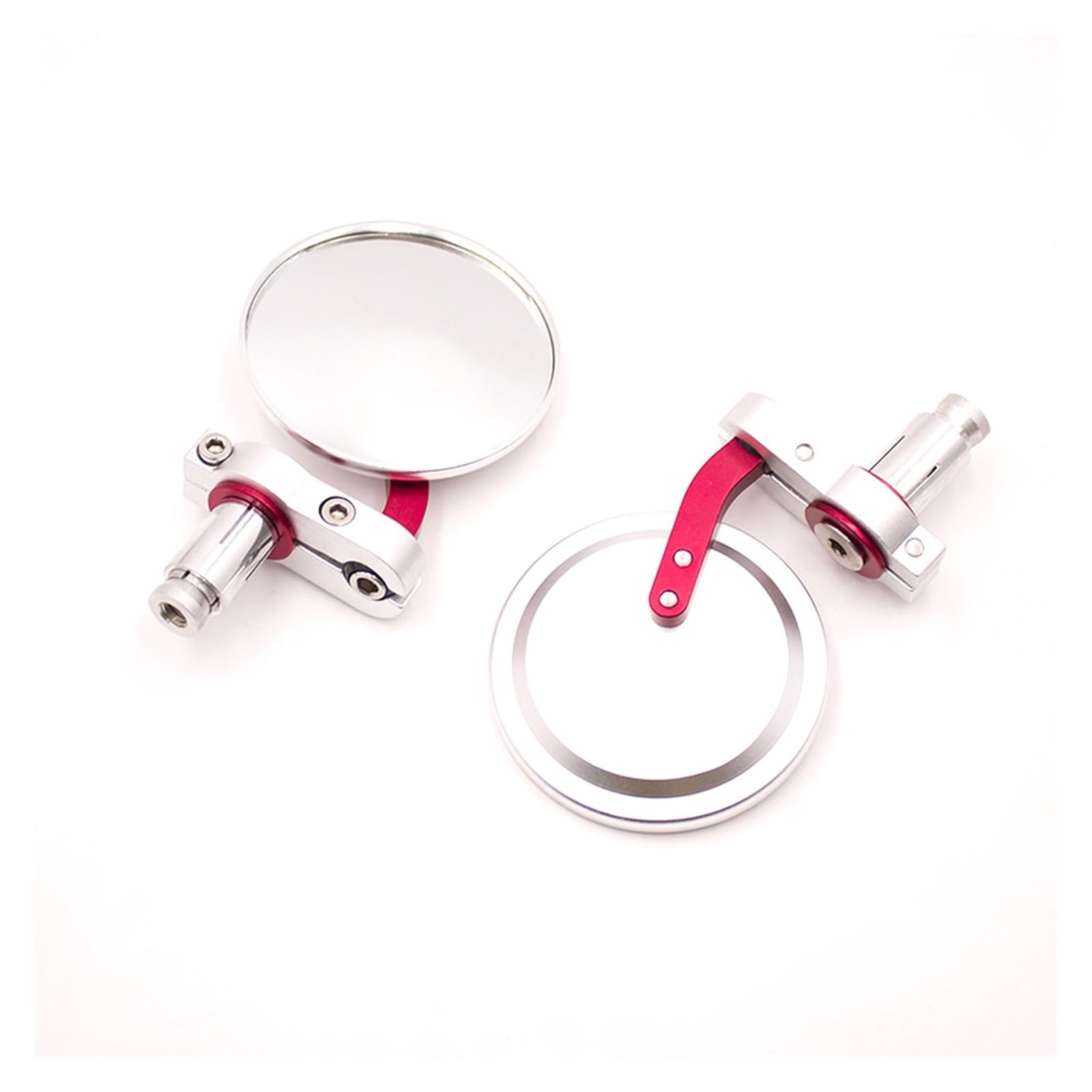 Motocicleta Retrovisores Espejo Retrovisor Para Motocicleta, Espejos Retrovisores Para Motocross, Rotación De 360 ​​grados, Espejo Elíptico Redondo Ajustable, 2 Unids/par Espejos Motocicleta Laterales