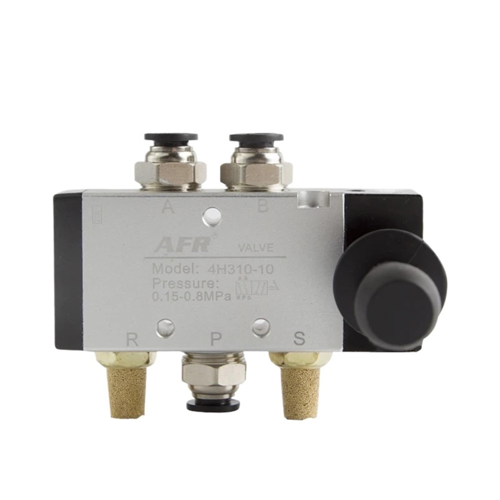 4H210-08 1/4 "4H310-10 Valvola manuale pneumatica a 2 posizioni a 5 porte Valvola di controllo pneumatica Valvola di controllo azionata a leva manuale a 5/2 vie | Valvola di controllo pneumatica (4H310-10, With-10mm-Fitting)