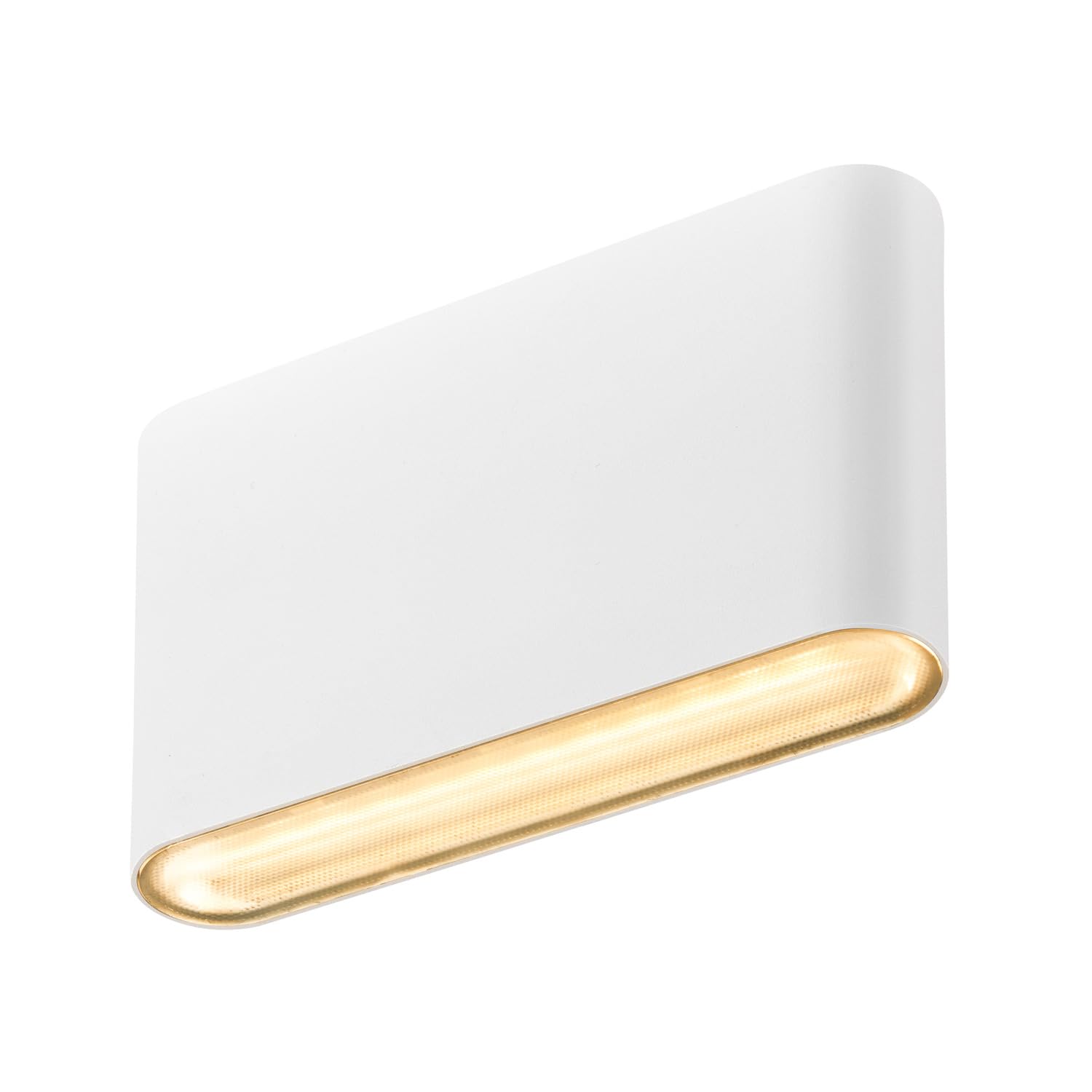Slv Oval Outdoor Wall Light Up/Down Cct 13.5 Cm White