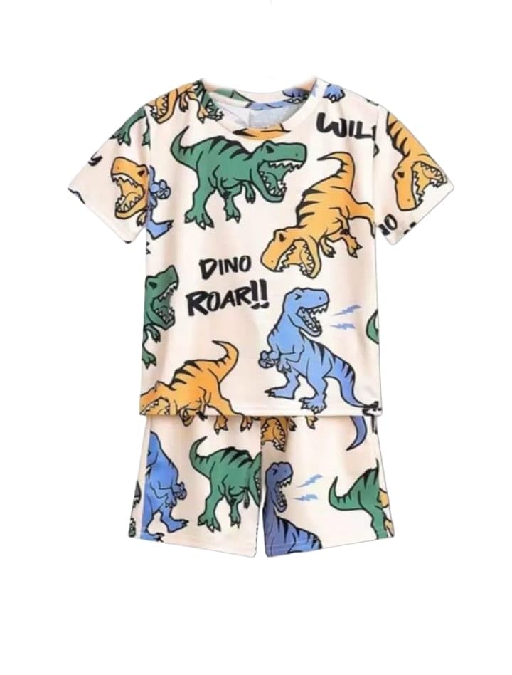 Summer Wear Dress for Baby Boy | Cotton Printed Tshirt and Shorts Clothing Set-image-20