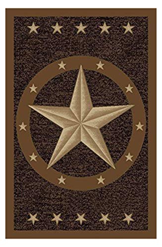 Furnish my Place 800 Texas Star Cowboy Area Kids Rug for Playroom, Bathroom & Kindergarten Classroom, Floor Mat, Texas Western Star Rustic, Multicolor (3'3