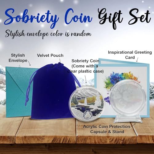 churyuml 1 month sobriety coin 30 day sobriety chip one month aa coins recovery medallions sobriety gifts for men women sober token alcoholics anonymous gift with capsule display amp card