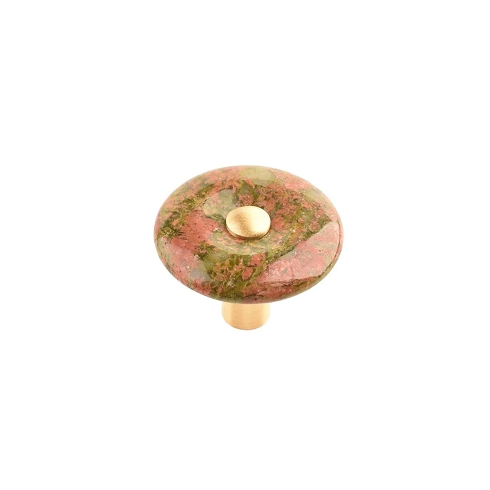 KLdcfhDR 2pcs Natural Agate Stone Brass Cabinet Drawer Knobs(B-Agate)