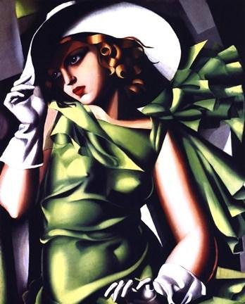 Amazon.com: Tamara De Lempicka - Jeune Fille En Vert Art Print 16 x 20