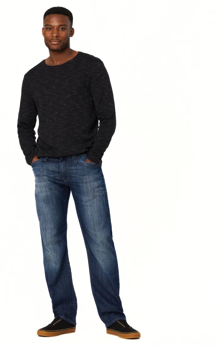 Zach Men's Straight Leg Regular Rise Jeans for Men – Casual Pants – Stretchable Men's