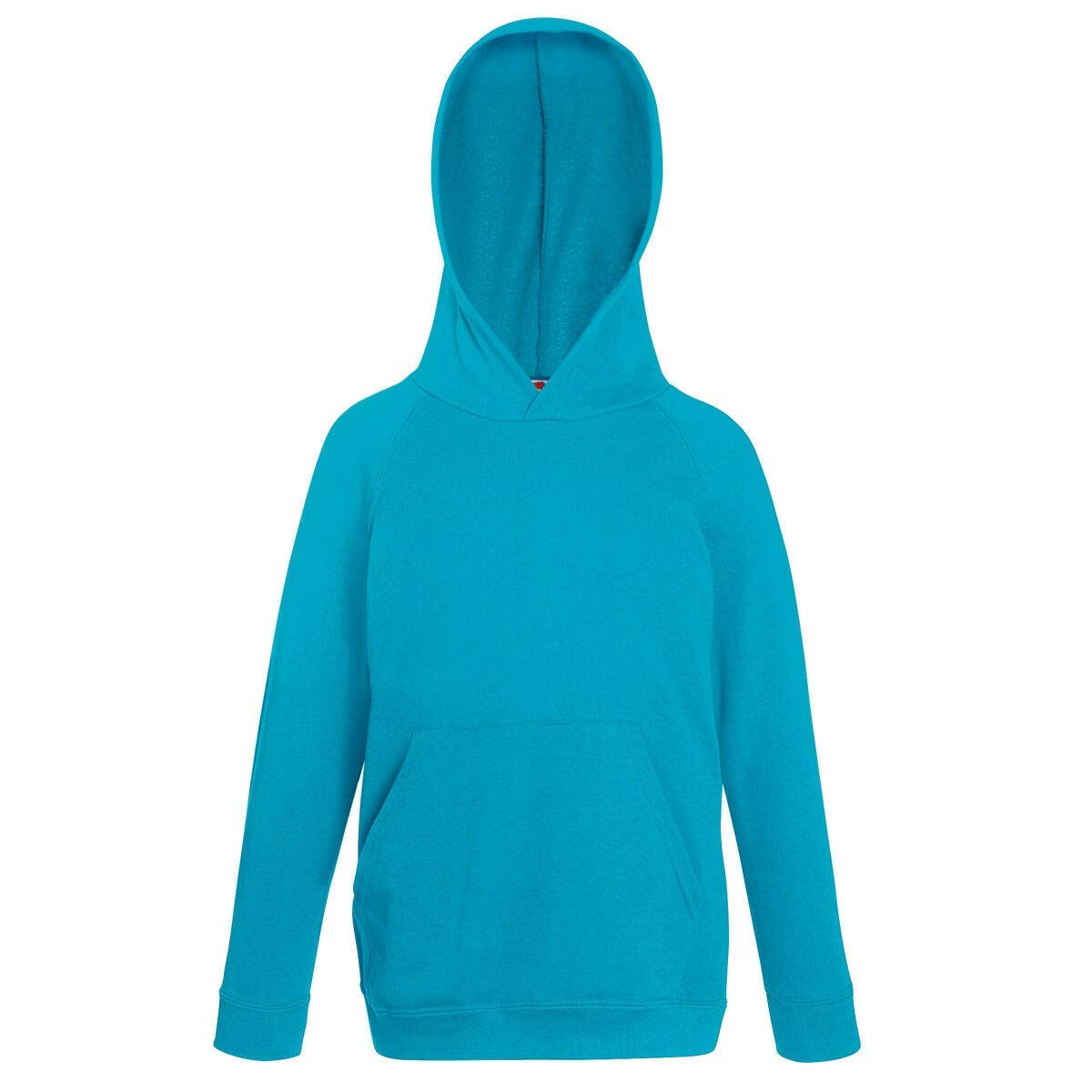 Fruit of the Loom Childrens Unisex Lightweight Hooded Sweatshirt/Hoodie (9-11) (Azure Blue)