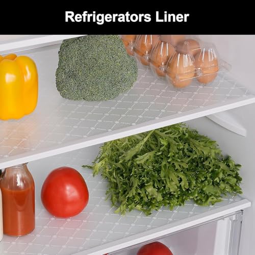 Image of EVA Fridge Shelf Liner Roll, Washable Drawer Mat Sheet, Cut-to-Size Cabinet & Refrigerator Shelf Protector, Food Contact Suitable Multipurpose Kitchen Table Liner Roll, 3 Meter (Little Flower)