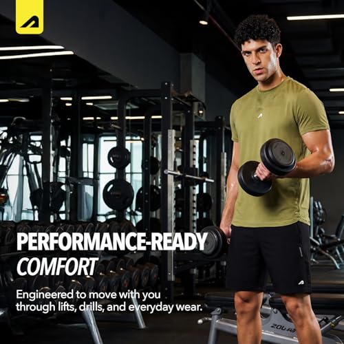 Image of Boldfit Shorts for Men, Lightweight Quick Dry Polyester Gym Shorts with Zipper Pockets, Elastic Waist with Drawcord, Durable Gym, Running, Workout Pant & Casual Wear
