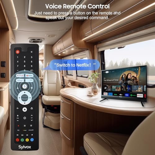 Image of SYLVOX Smart RV TV, 32 inch 12V TV for RV Camper 1080P DC /AC Powered Television, Support Google, Download APPs, Bluetooth WiFi, Smart TVs for Home Car Campervan Truck