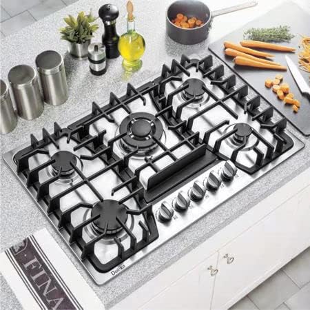 30 inch Gas Cooktops Dual Fuel Sealed 5 Burners Gas Cooktop Built-In Stainless Steel Gas Hob DK257-A03 Gas Cooktop - Image 5