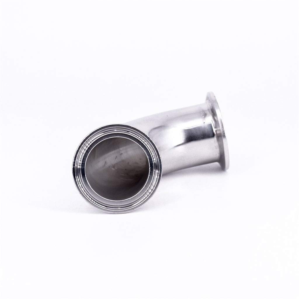 Acvacv One Color 1.5" 2" 2.5" 3" 3.5" 4" Tri Clamp 90 Degree Elbow, Sus316 Stainless Sanitary Pipe Fitting Connector Elbows(76Mm Od K91mm)