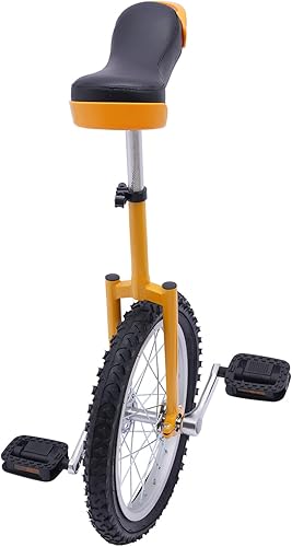 Miniatura 12 de Monociclo de rueda, bicicleta de una rueda con borde y pedales, monociclos de acero modernos para edades unisex de 10 a 60 años, entrenamiento