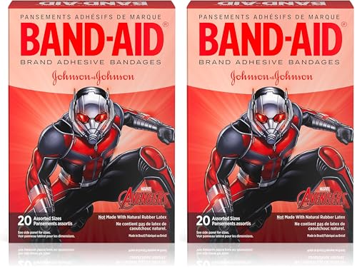 Image of Band-Aid Brand Adhesive Bandages for Minor Cuts, Marvel Avengers Characters, Assorted Sizes, 20 ct (Pack of 2)