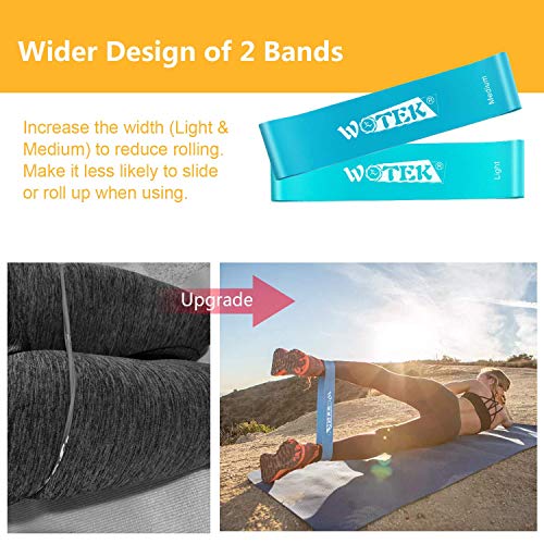 WOTEK Resistance Loop Bands Set with Widen and Thicken, Exercise Bands for Working Out, Physical Therapy, Home Fitness, Strength Workout Bands for Legs and Butt.