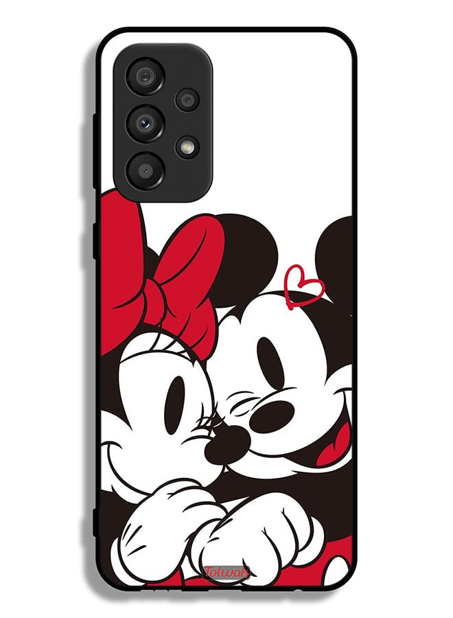 Tolwak Samsung Galaxy A33 5G Protective Case Cover Mickey Mouse Multicolor