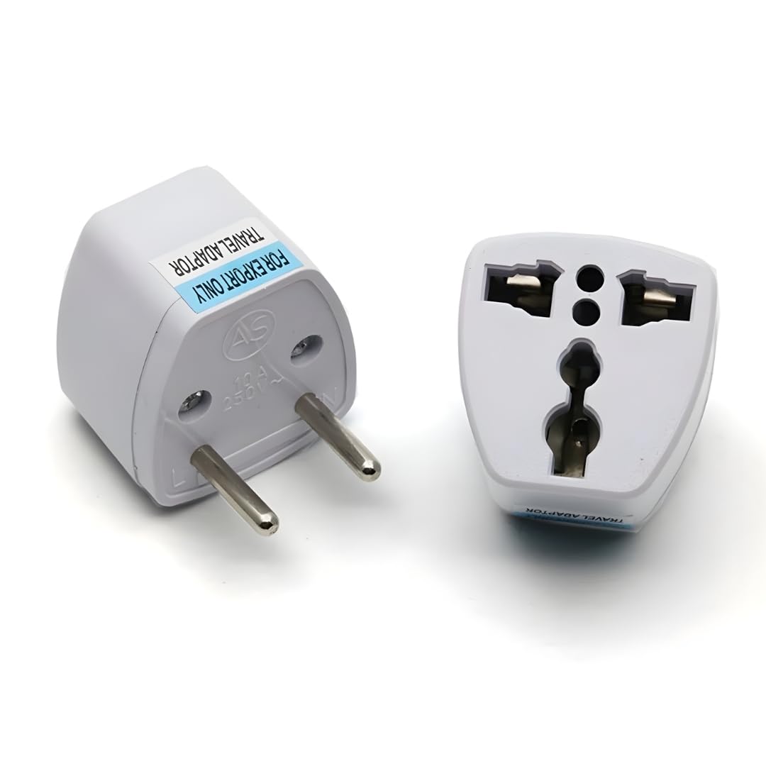 electrosea universal travel converter plug type d | world to india adapter | compatible for us canada uk europe australia china | 10a 250v single socket (1)