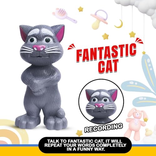 Image of Fully Talking Tom for Kids Funny Interactive Toys for Boys and Girls Sings Music and Poems and Repeat After You Best Birthday Gift for Children
