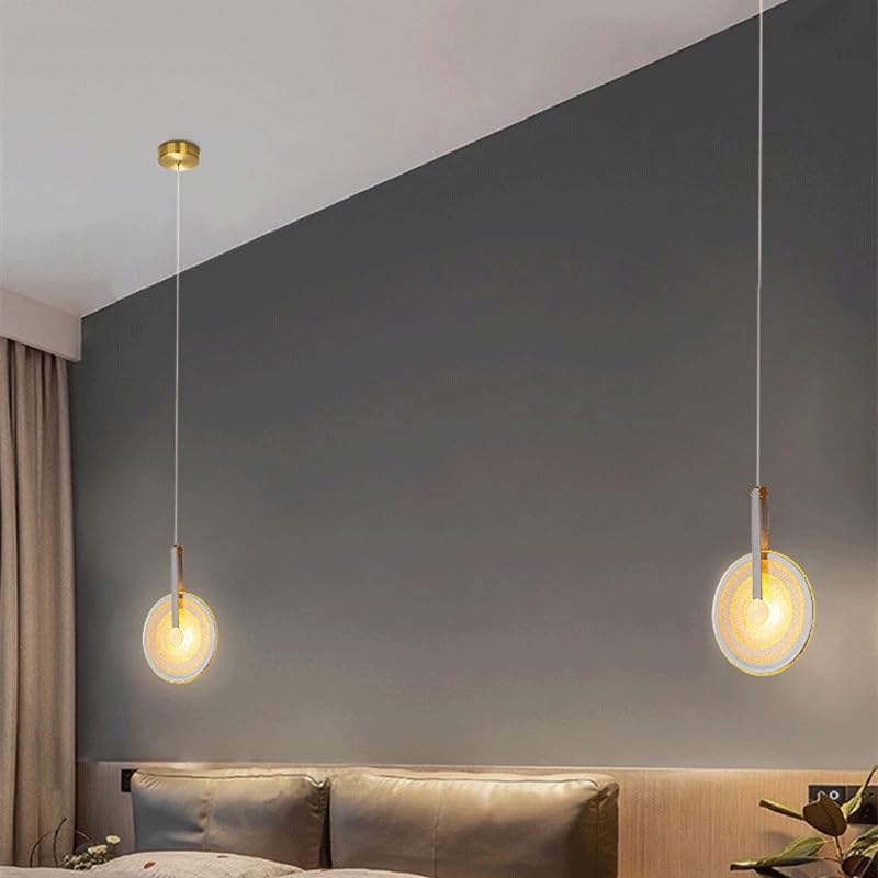 Lampe suspendue de chevet LED à hauteur réglable pour optimiser l'espace