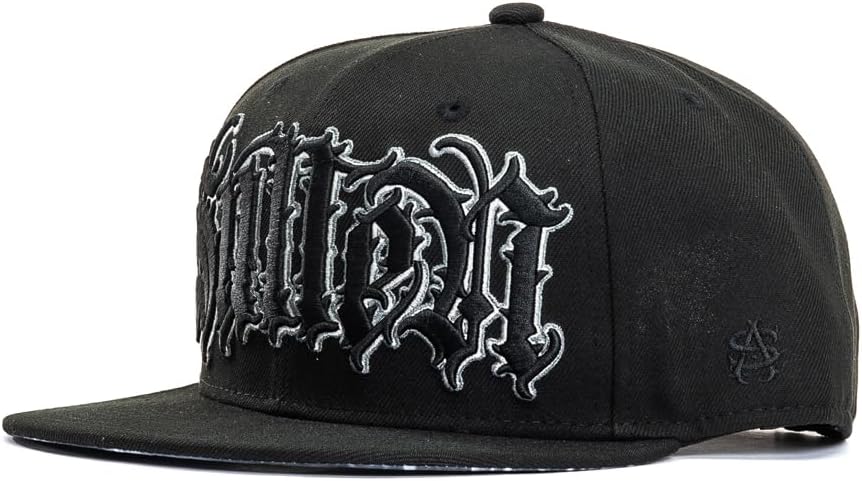 Sullen Juan Pajo Tattoo Lifestyle Graphic Snapback Artist Series Flat Bill Hat Black - Image 2