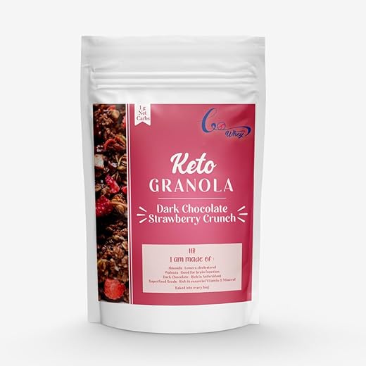 GoWhey Keto Granola Dark Chocolate Strawberry 250gm