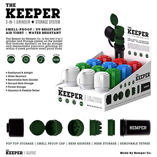 Image of HEMPER Keeper 3-in-1 Grinder + Storage System with Smell Proof Top