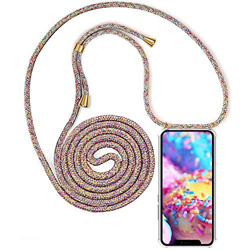 YuhooTech Handykette Hülle Kompatibel mit iPhone 12 Mini Handyhülle, Smartphone Necklace Hülle mit Band - Handyhülle mit Kordel Umhängenband - Schnur mit Case zum umhängen Cover