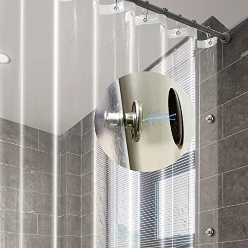 WellColor Shower Curtain Liner 74 inches Long, EVA Heavy