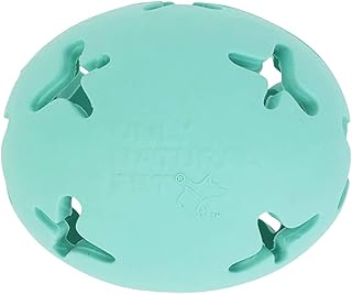 Only Natural Pet Rubber Boredom Buster Treat Stuffer Dog Toys - Interactive Stuffable Feeder Dispenser Fillable Durable Play Puppy Medium Large XS Chew Pup Hide Holder Easy Refill -RubberBall/Teal