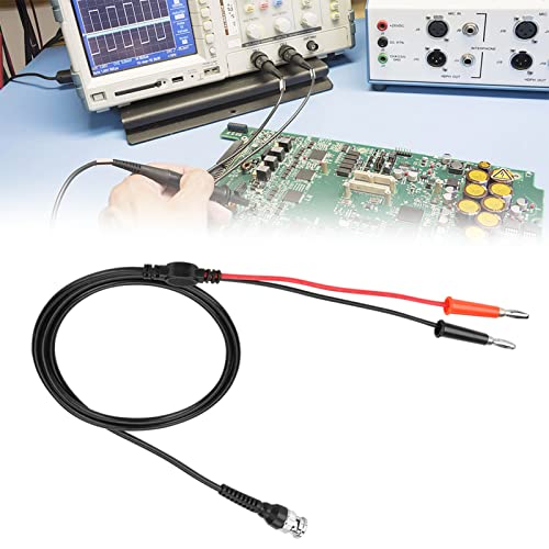 Image of Pack of 2 Coaxial 50? Cable BNC Male to Banana Plug Connector Test Probe Cables Leads for Oscilloscope Generators