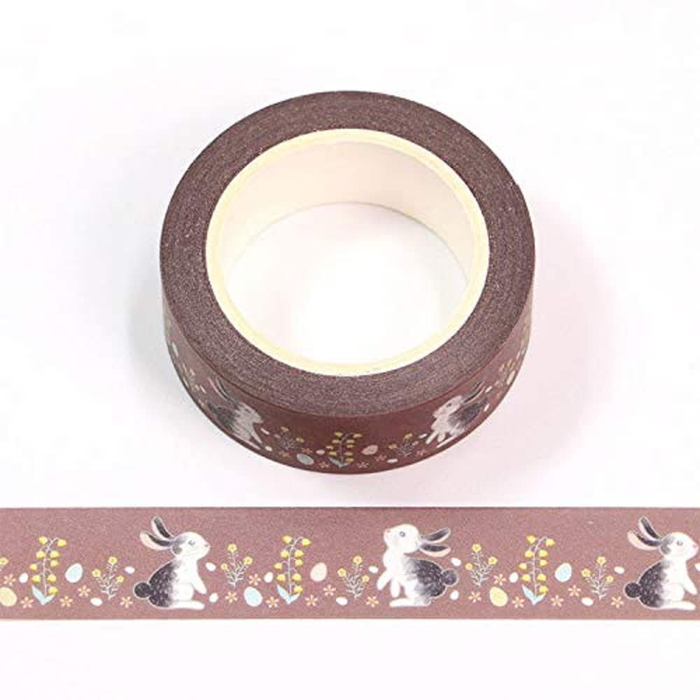 Syntego Natural Cute Rabbits Easter Bunny Decorative Decorative Washi Tape 15Mm X 10M