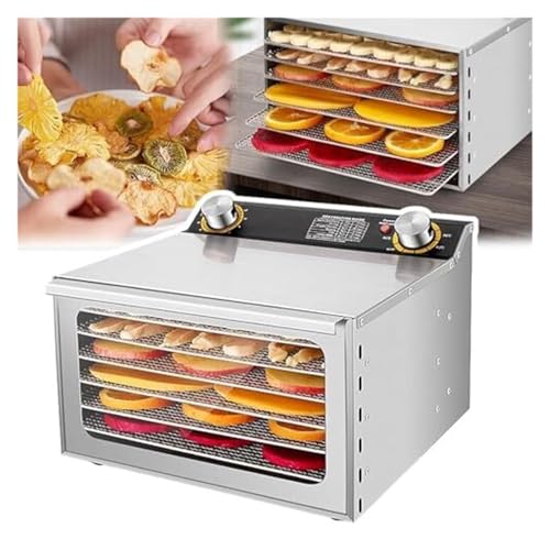 Liofilizadora Profesional For El Hogar: 6/8/12 Capas, Temporizador Y Temperatura Ajustables (35-90 °C) Con Ventilador De 360°, Grado Comercial(6layers)