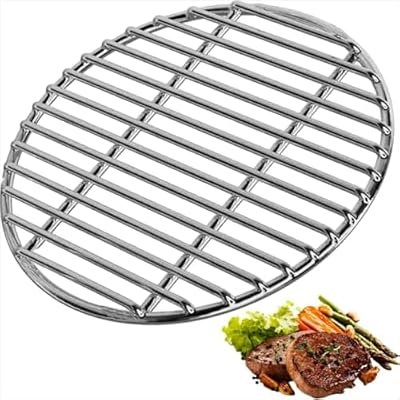 14 Inch Round Heavy Duty Stainless Steel BBQ Grill Grate - Extra Thick Replacement Cooking Grid for Charcoal Smokers, Campfire, Outdoor Picnic, Backyard, RV Grilling