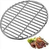 14 Inch Round Heavy Duty Stainless Steel BBQ Grill Grate - Extra Thick Replacement Cooking Grid for Charcoal Smokers, Campfire, Outdoor Picnic, Backyard, RV Grilling