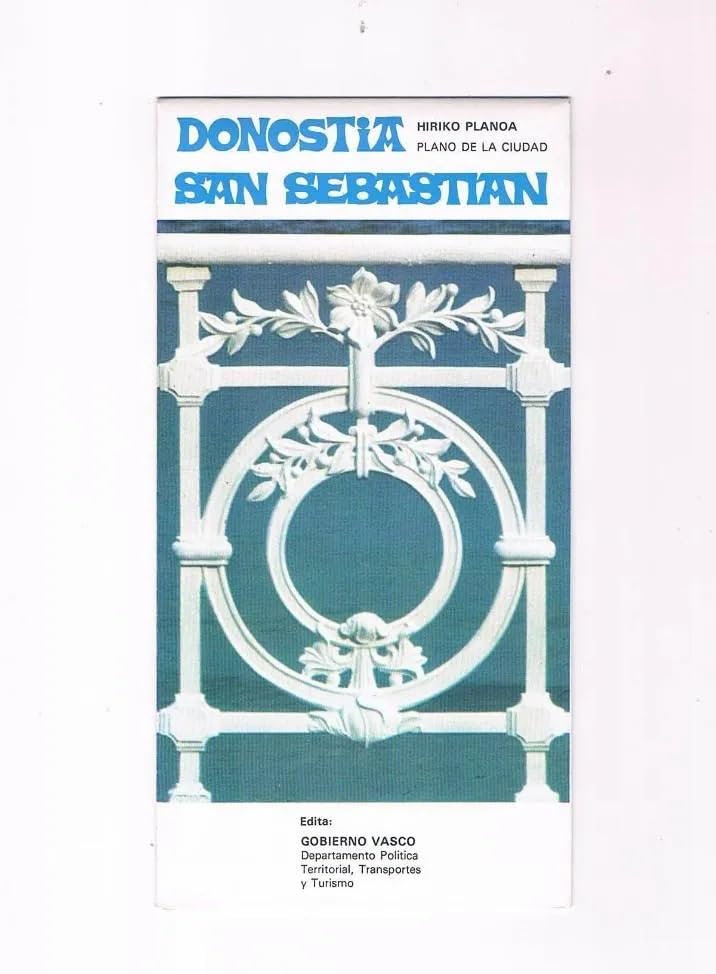 Genérico FOLLETO TURISMO ANTIGUO DONOSTIA SAN SEBASTIÁN PLANO DE LA CIUDAD GOBIERNO VASCO