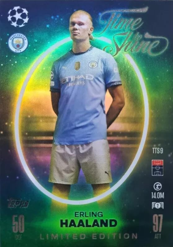 Match Attax 2024 2025 Erling Haaland Time to Shine Limited Edition TTS9 Trading Card
