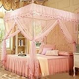 BESSX Moskitonetz, Betthimmel, Bettvorhang, Prinzessin, 4 Eckpfosten, Bettvorhang...