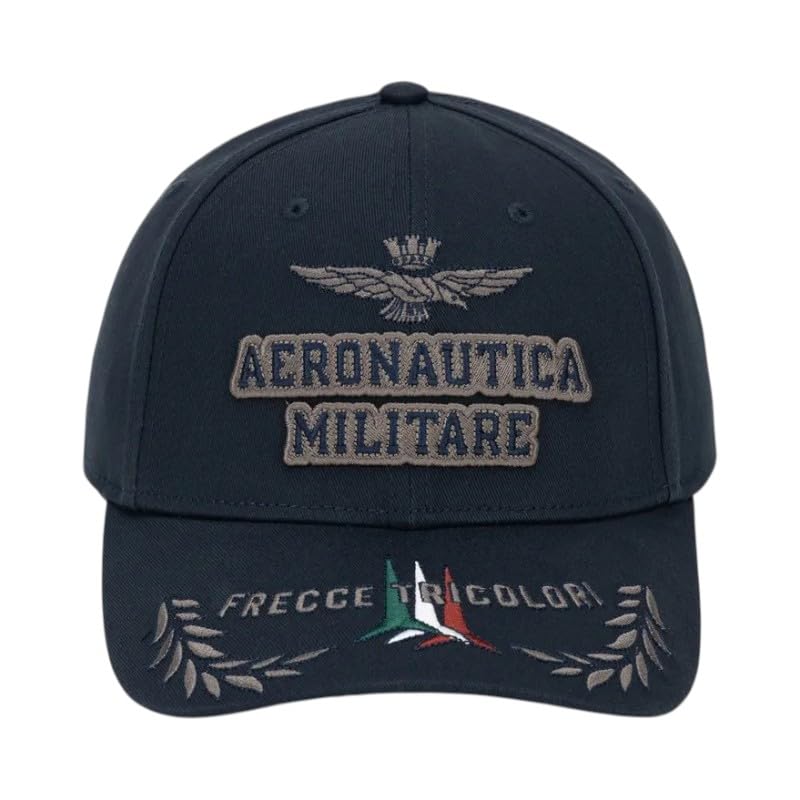 Aeronautica Militare Cappello Uomo HA1104 08184 Cappellino Baseball Blu Navy Frecce Tricolori