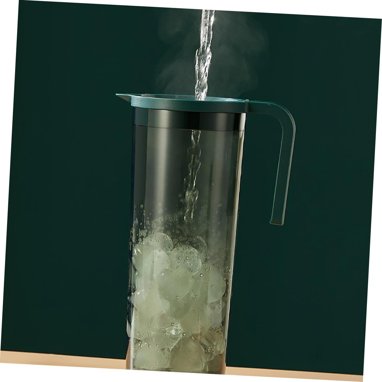 Jarra de Agua Fría con Gran Capacidad Resistente Altas Temperaturas Recipiente Hermético para Bebidas y Té para Fiestas y Reuniones Familiares Color Verde Oscuro